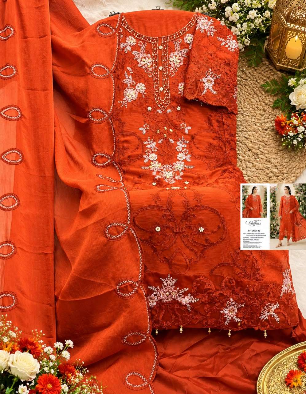 SF 5638 COLOR CHIFFON KHATLI WITH LATKAN SALWAR SUIT FOR LADIES WHOLESALER GUJARAT